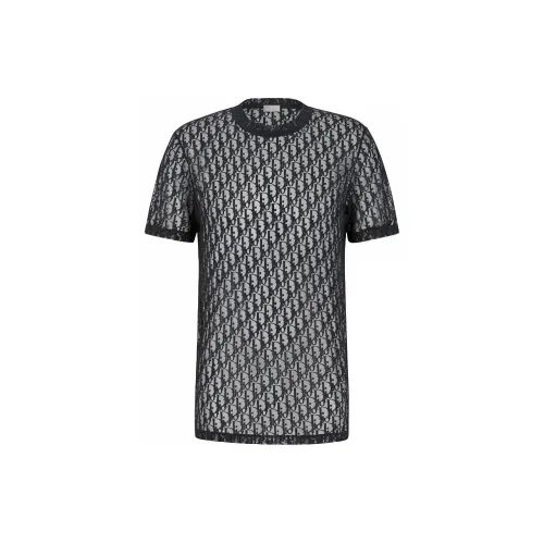 DIOR Quarterly New Products T-Shirts Men Dark Blue