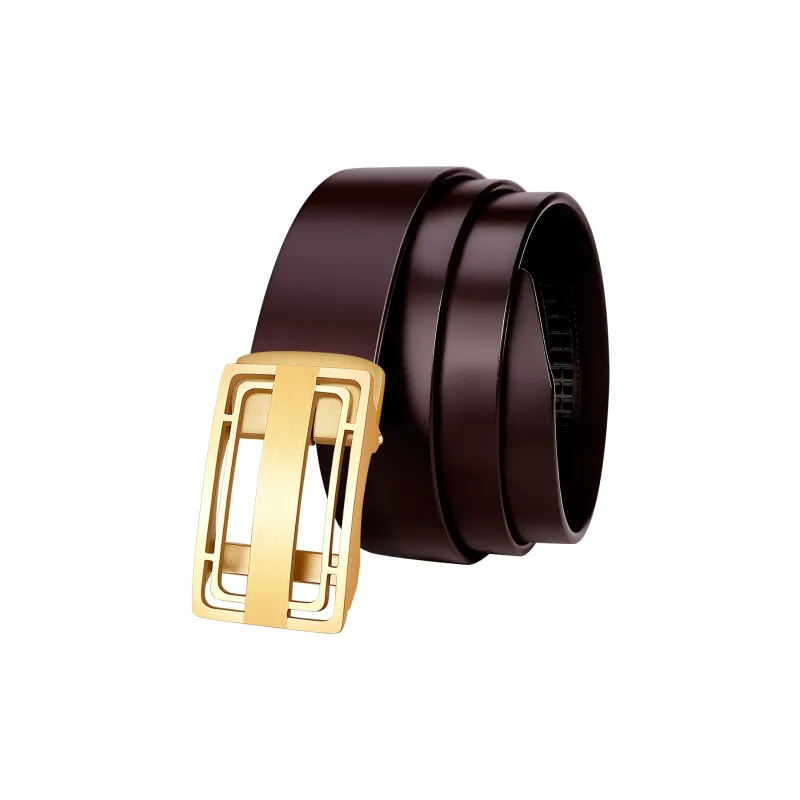 Jaylen Oos Cowhide Stainless Steel Leather Belts Men's 3.5cm-21