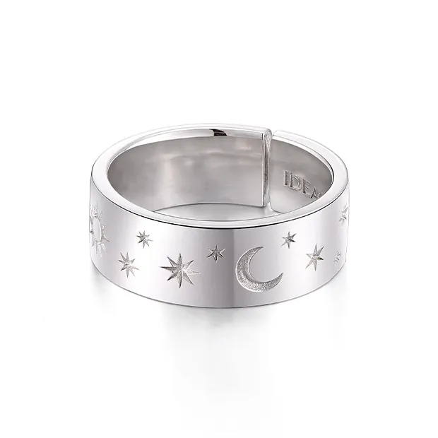 IDEAGEMER 925 Sterling Silver Rings Men's-2