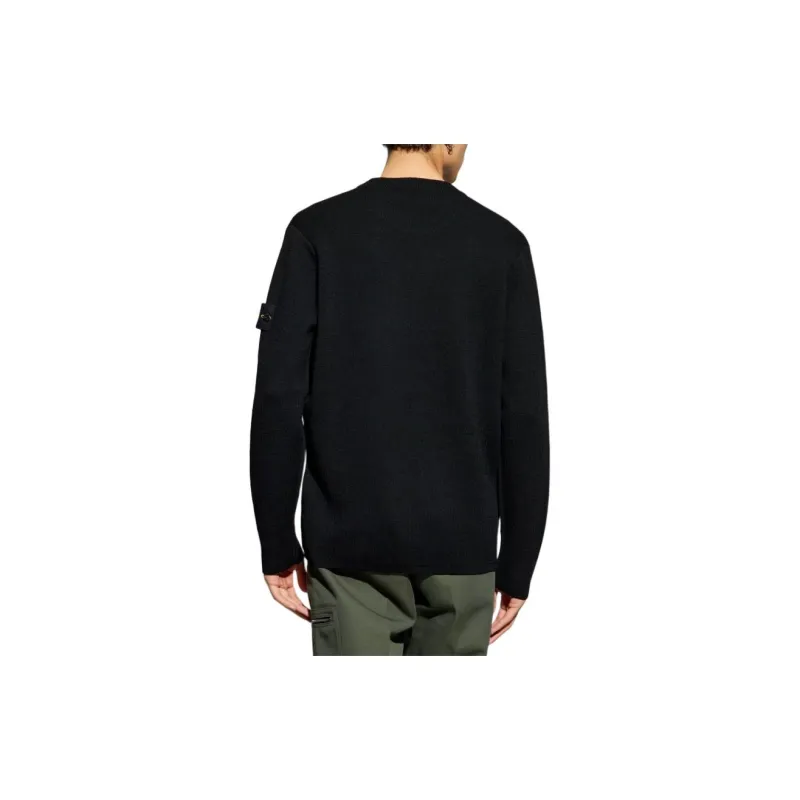 STONE ISLAND Logo Patch Knitted Jumper-2