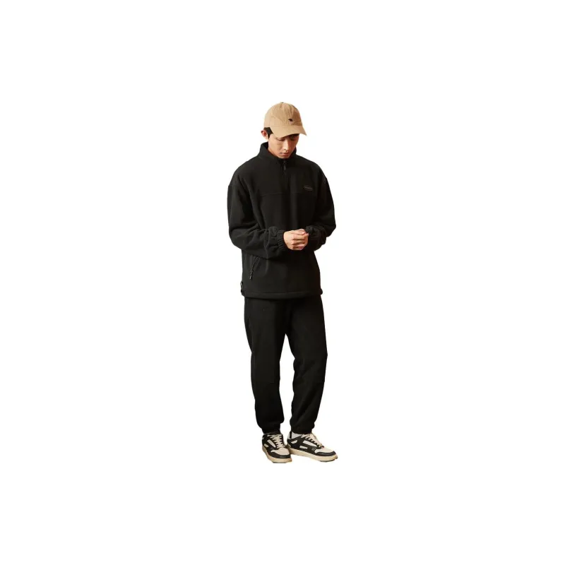Tonlion Casual Sportswear Men's Set Black Pants-1