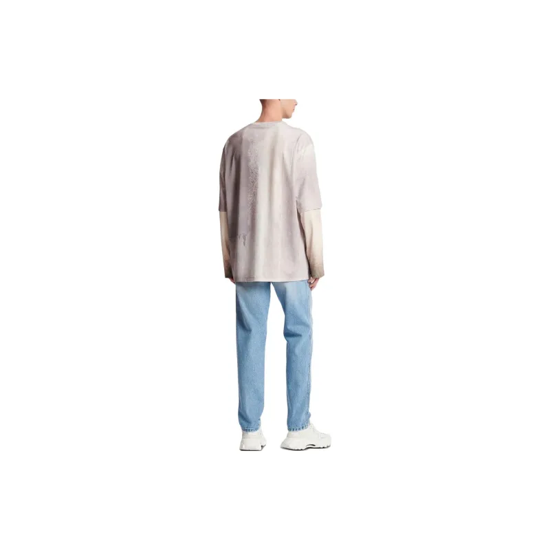 BALMAIN Logo print Organic Cotton T shirt-2