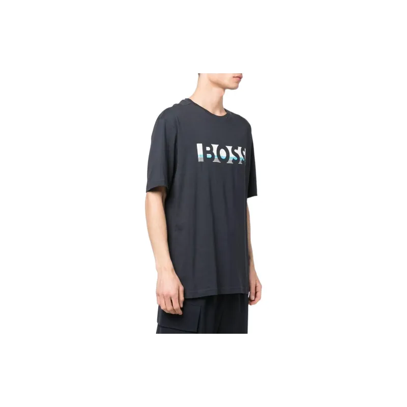 HUGO BOSS Short Sleeved T Shirts Men's Blue-4
