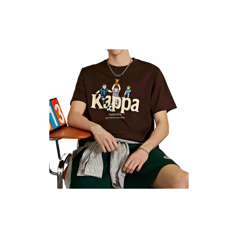 Kappa SS24 T-Shirt Men's Dark Chocolate Brown-2