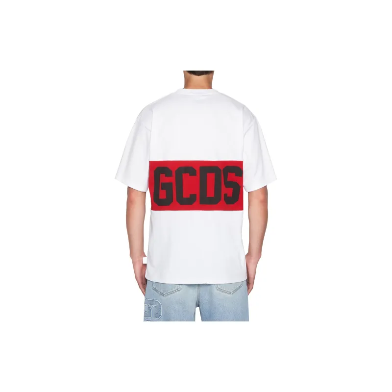 GCDS Band Logo Print T Shirt-2