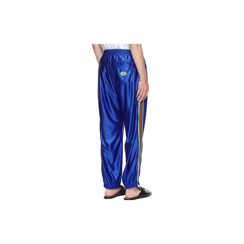 GUCCI Casual Pants Men Blue-2