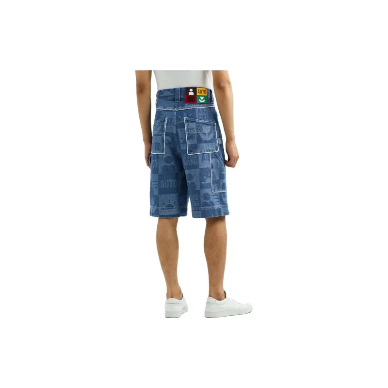 ANGUS CHIANG Denim Shorts Men Blue-2
