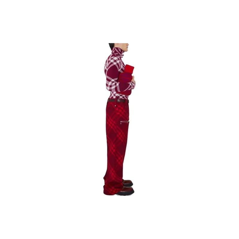 Burberry Sweaters Men Raspberry Red-3