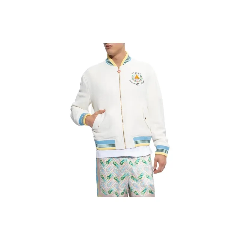 CASABLANCA Trophy Orange Zipped Bomber Jacket-2