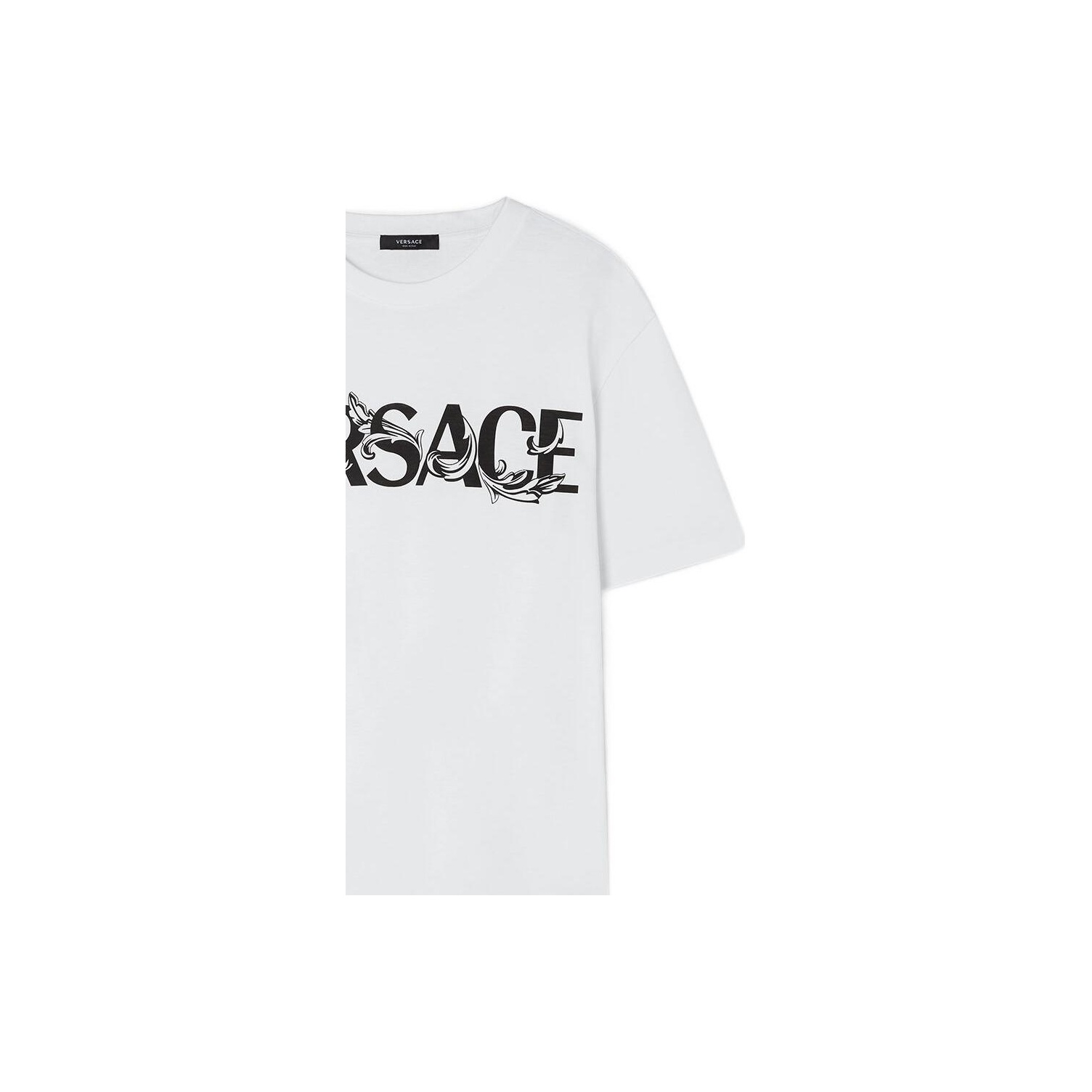 VERSACE Barocco Silhouhette Logo T-Shirt - POIZON
