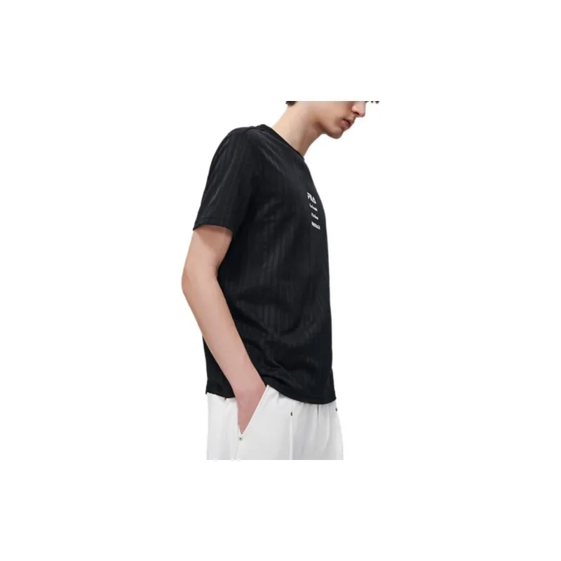 FILA Heritage Collection T Shirts Men Jet Black-3