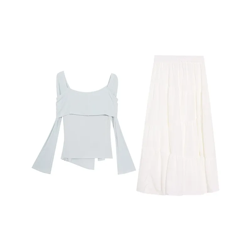 PZHK Two Piece Skirt Sets Women's-1