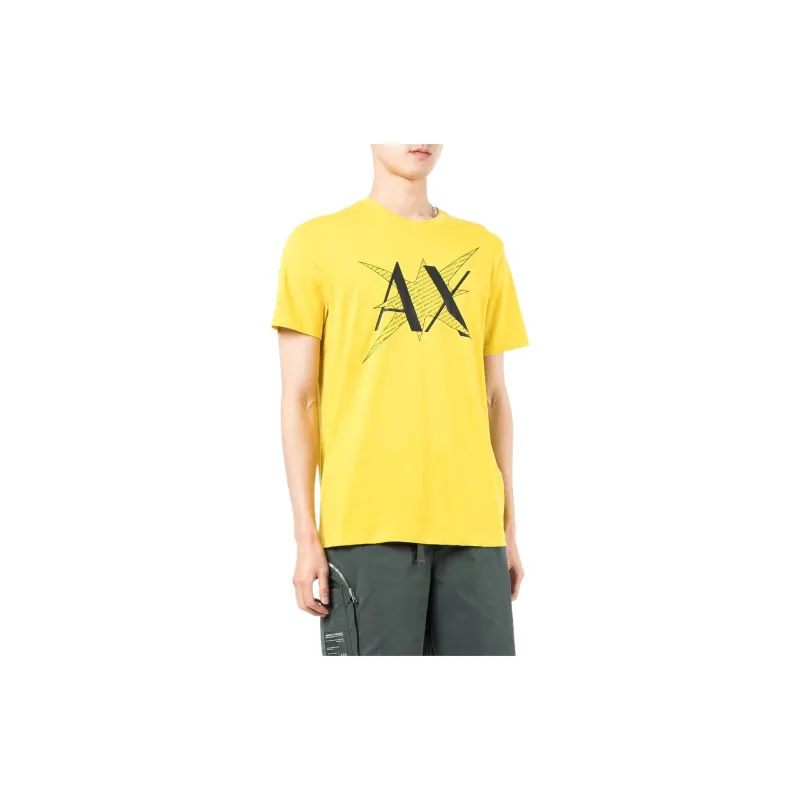 ARMANI EXCHANGE T Shirts Men Yellow-2