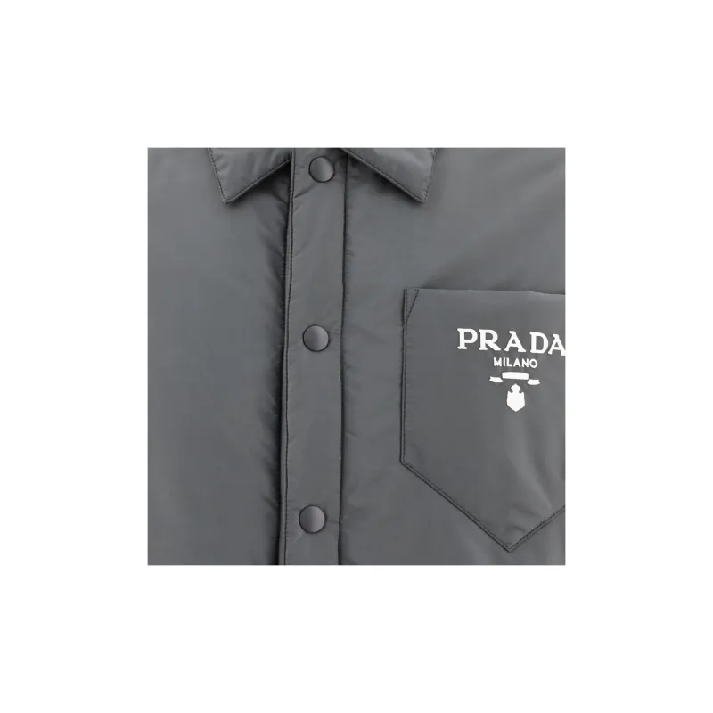 PRADA Puffer Jackets Men Gray-2