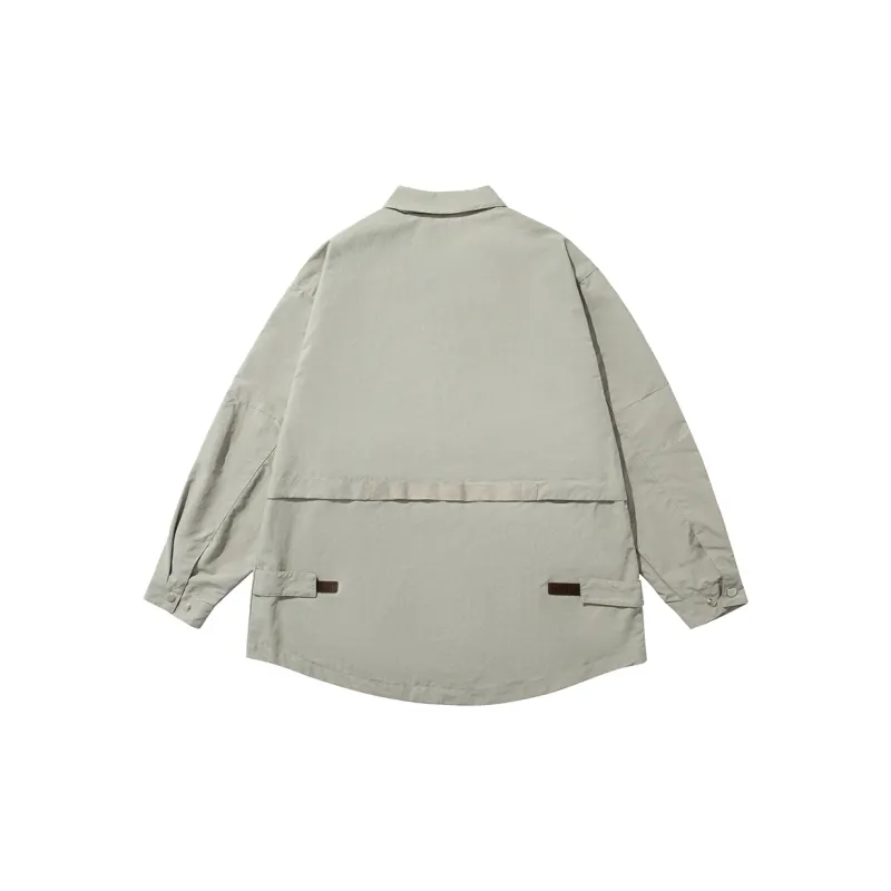 SET FUNS SETFUNS Outdoor Workwear Jacket Fall Unisex Gray Beige-1