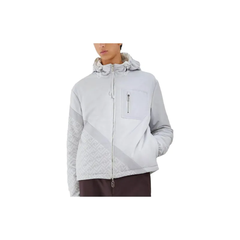 FENDI Jackets Coats Men's Light Gray-3
