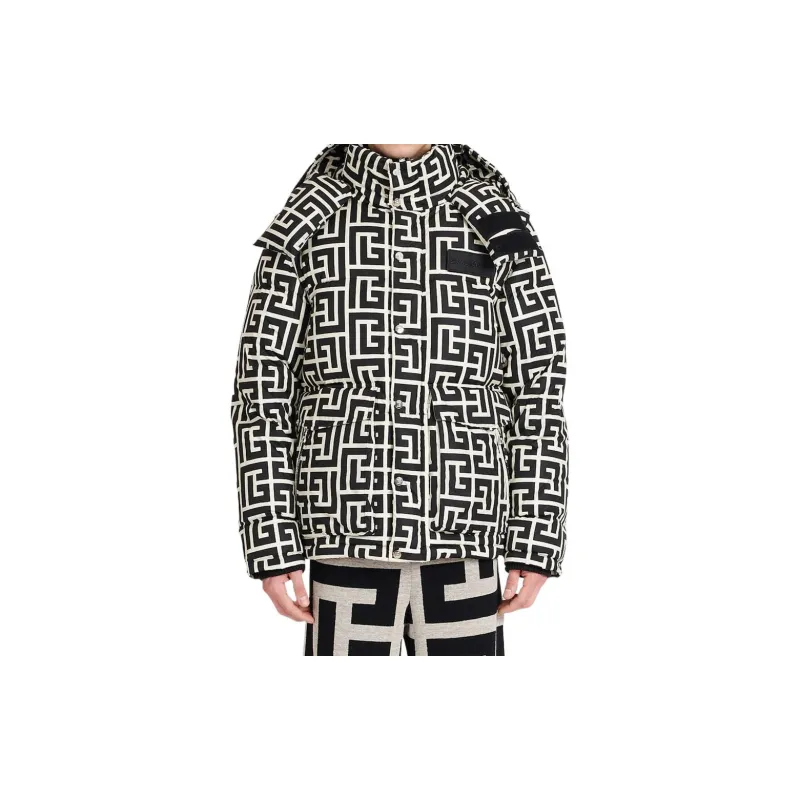 BALMAIN Quilted Maxi Monogram Jacket-1