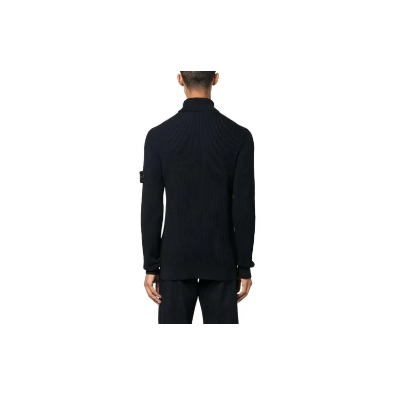 STONE ISLAND Compass Patch Roll Neck Knitted Jumper-3