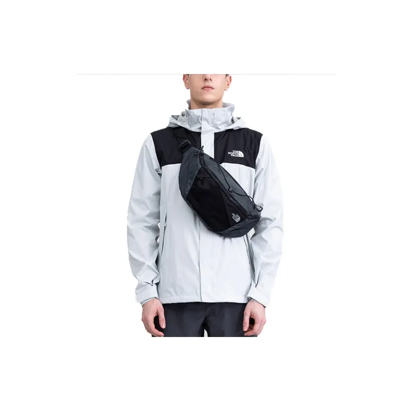 THE NORTH FACE Antora Outdoor Hiking Water-Resistant Windproof Breathable Windbreaker Jacket Men's Gray Black-2