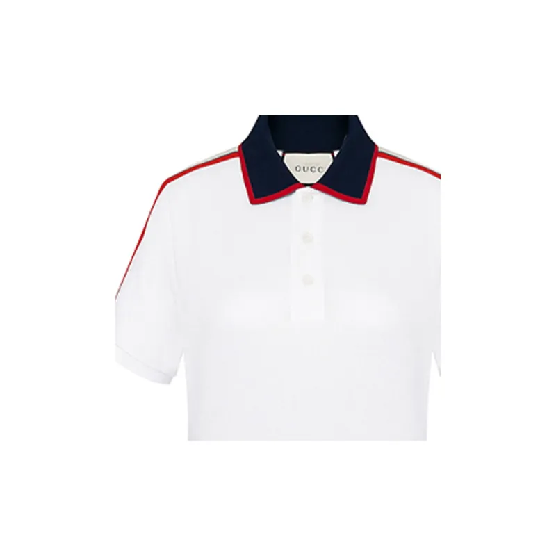 GUCCI Cotton Polo With GUCCI Stripe-5