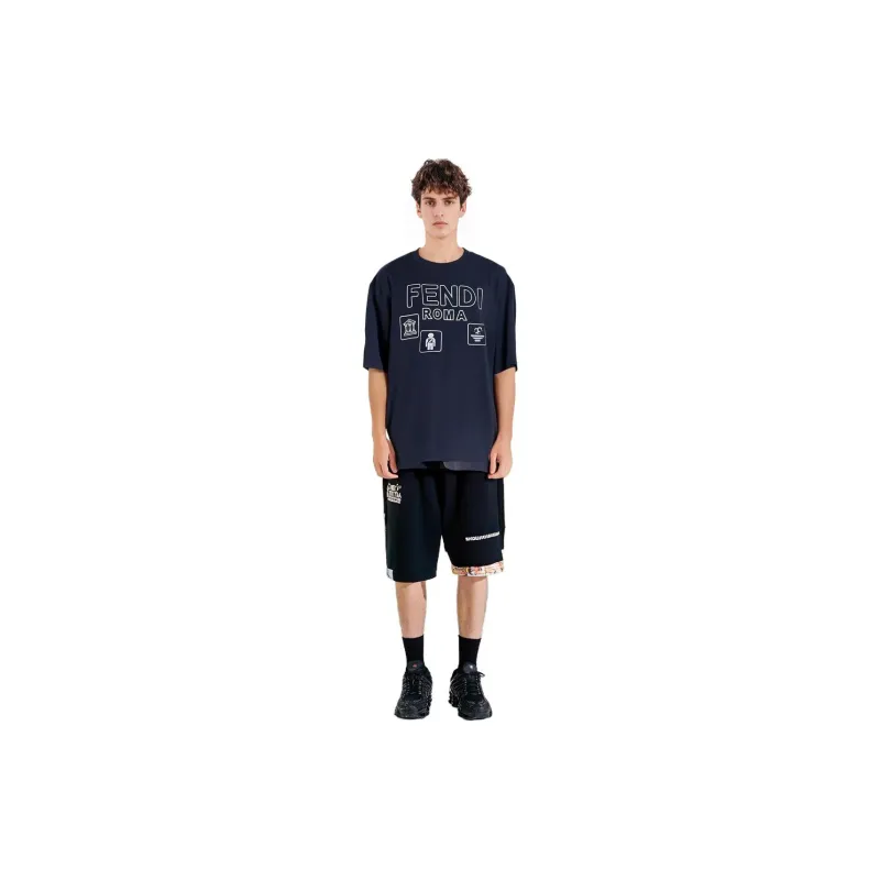 FENDI T Shirts Men Blue-5