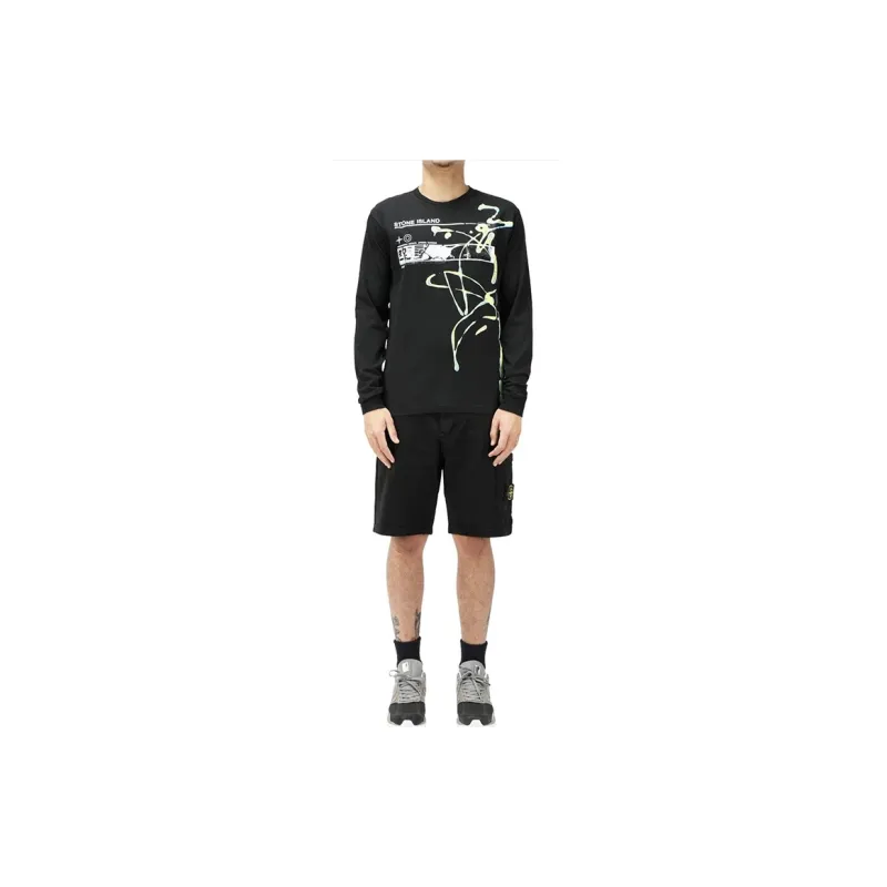 STONE ISLAND 64651 Cotton Fleece Garment Dyed Shorts-4