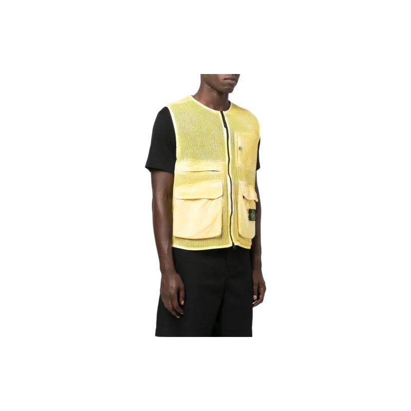 STONE ISLAND Vests Men Yellow-2