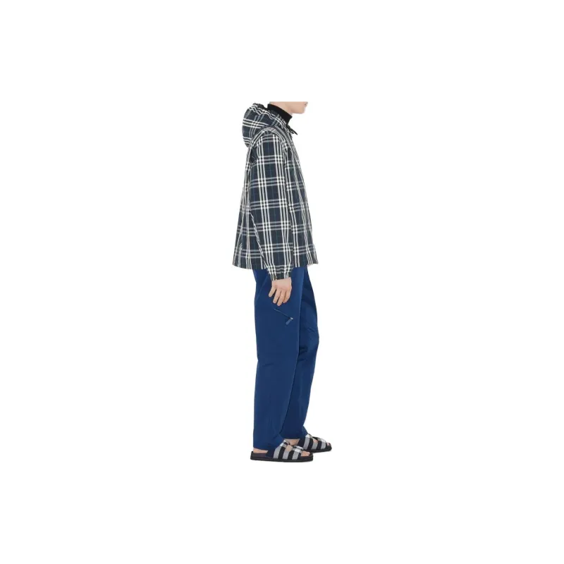 Burberry Checked Zip up Hooded Jacket-2