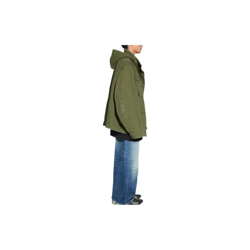 Balenciaga FW22 Jackets Coats Loose Fit Style Men's Green-4