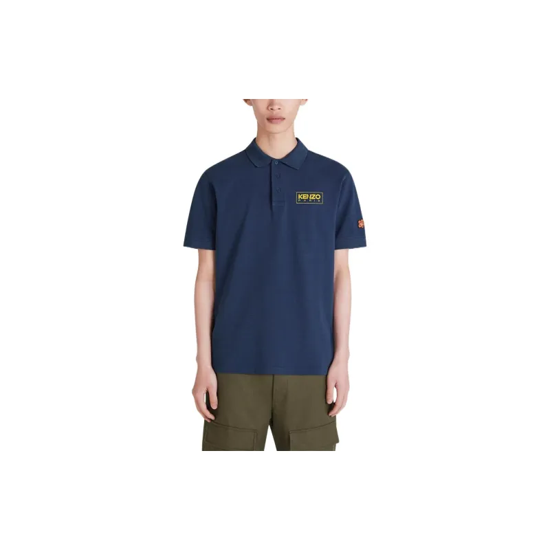 KENZO x Nigo Letter Logo FW22 Polo Shirt Men's Dark Blue-3