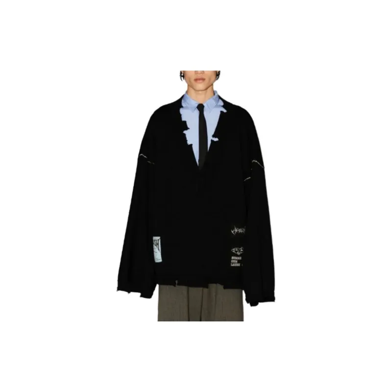 AMBUSH Felted Knit V Neck Sweater-2