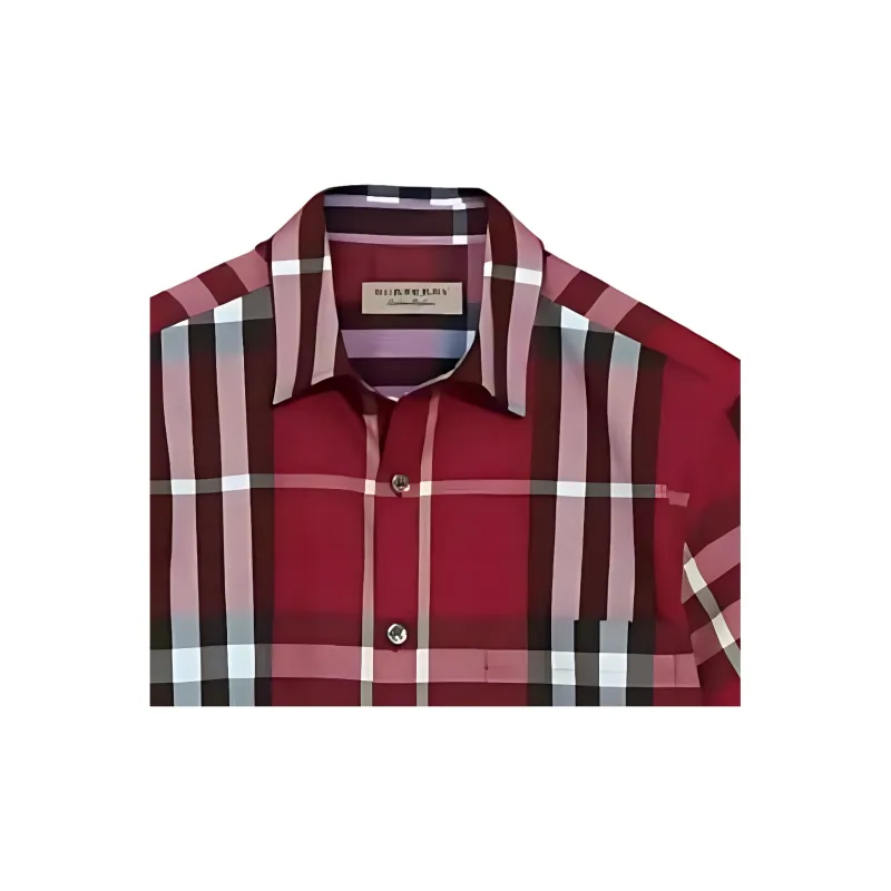 Burberry Shirts Men Red-3