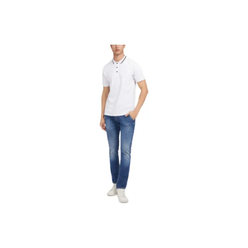 GUESS Polo Shirts Men White-1