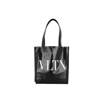 Valentino Leather Tote Bag, Shopping Bag, Handbag, Shoulder Bag Men's Black
