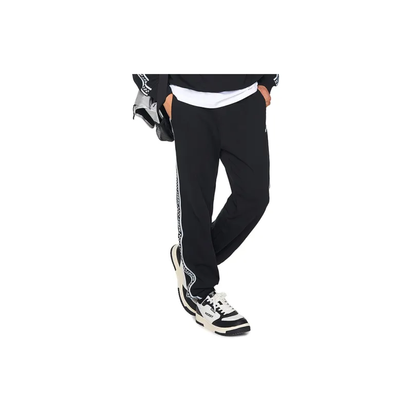 Nerdy Knitted Sweatpants Unisex Black-5