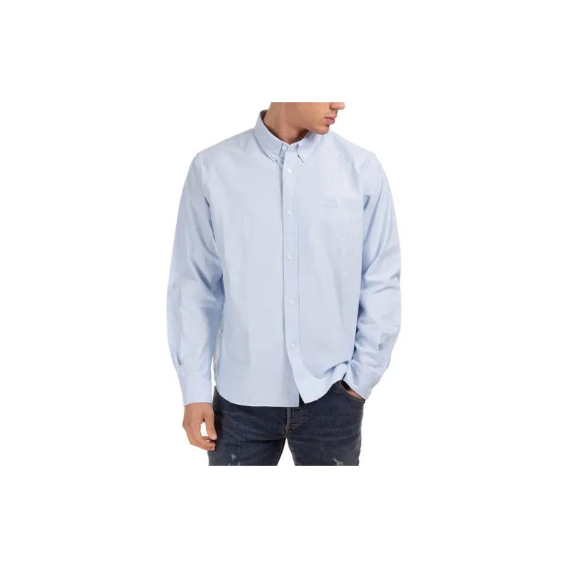 KENZO Classic Tiger Head Shirts Men Light Blue-3