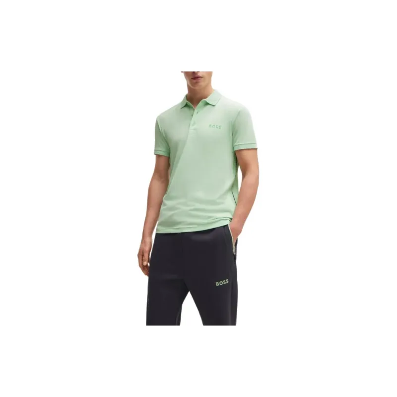 HUGO BOSS SS24 Polo Shirt Men's Natural Green-3