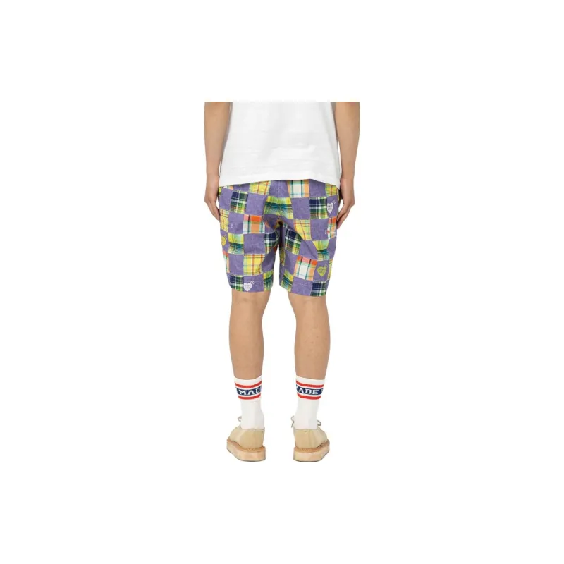 HUMAN MADE SS23 PATCHWORK PRINTED Series Casual Shorts Unisex Blue-3