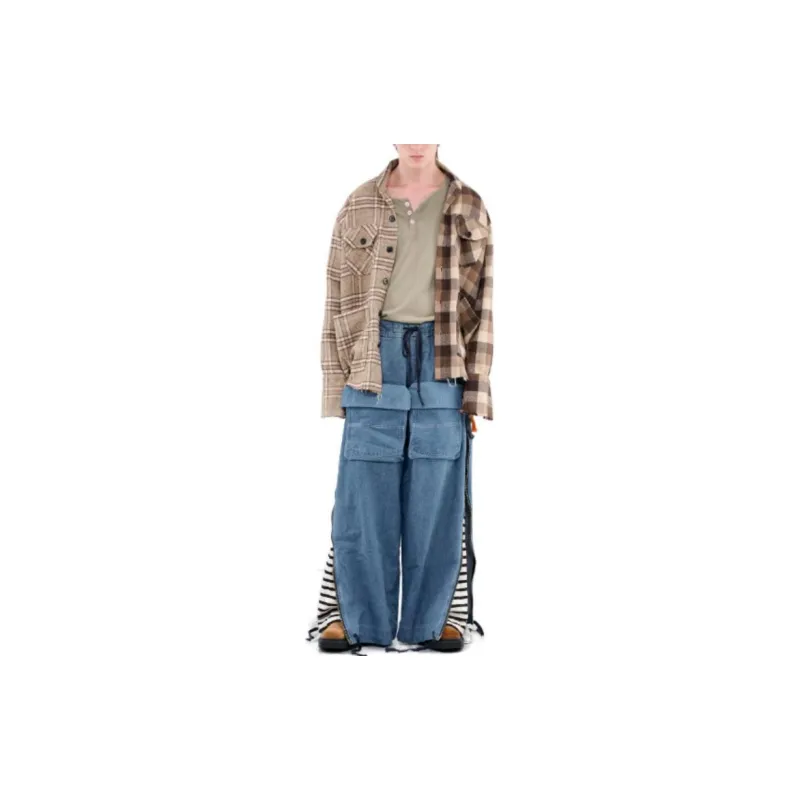 GREG LAUREN Mix print Long sleeve Shirt-1