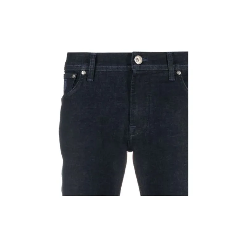 Corneliani Logo appliqué Straight leg Jeans-5