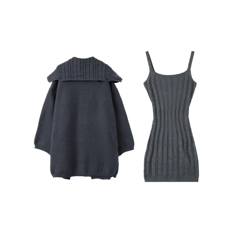 EIDOLON GRAIN Skirt Set Women's Gray-1