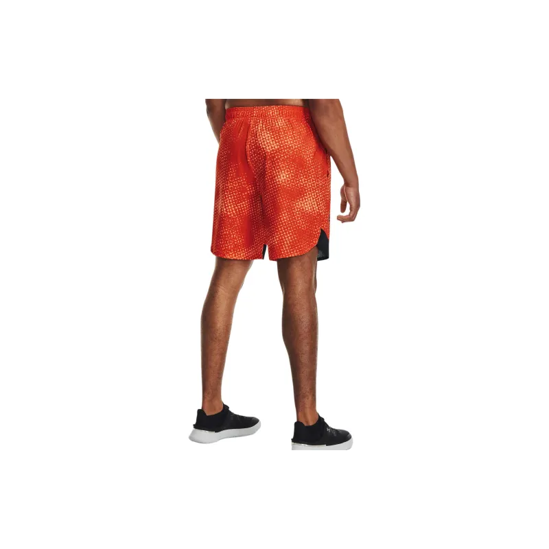 Under Armour Ua Train Stretch Printed Shorts Casual Shorts Men's Orange-4