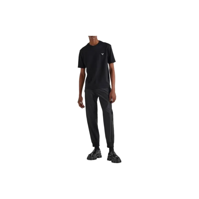 PRADA Logo Detailed Crewneck T Shirt-1