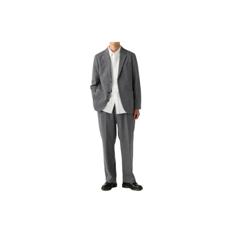UNIQLO Business Suit Unisex Asphalt Gray-1