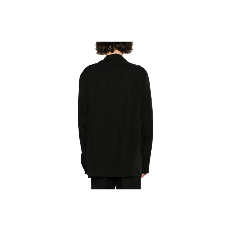 BALMAIN Logo patch Long Sleeve Shirt-2