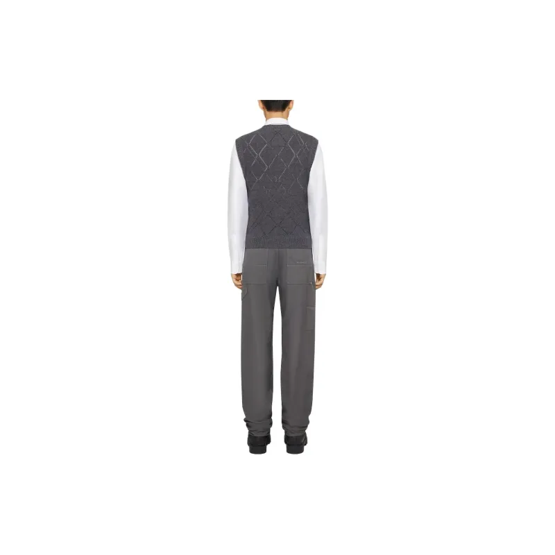 Givenchy Cropped Sweater In Wool Sweater Men's Medium Gray-2