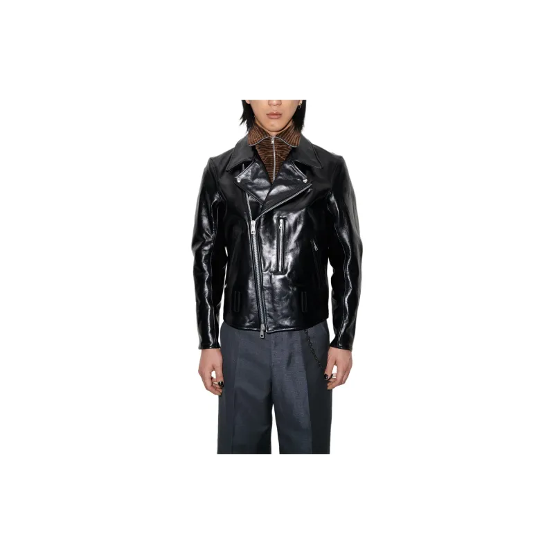 OUR LEGACY Leather Jackets Men Black-1