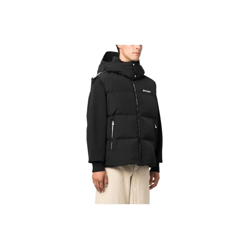 PALM ANGELS Puffed Hodded Vest-4