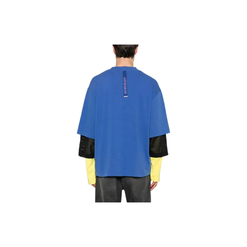 KHRISJOY Layered-design Cotton T-shirt-2