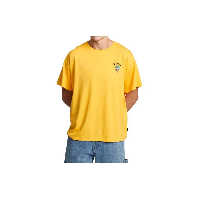 RVCA T-Shirts Unisex Yellow-2